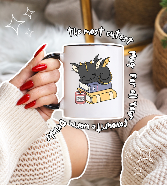 Coffee mug | cute sleeping Dragon mug