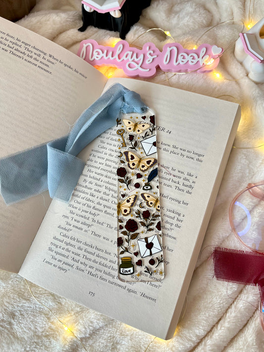 Acrylic Bookmark | Mystic Letters & Moths
