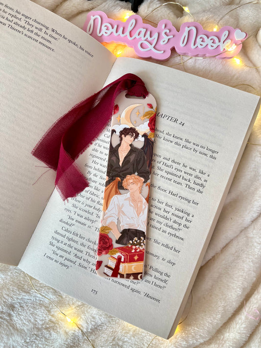 Acrylic Bookmark | Fallen Rose Romance