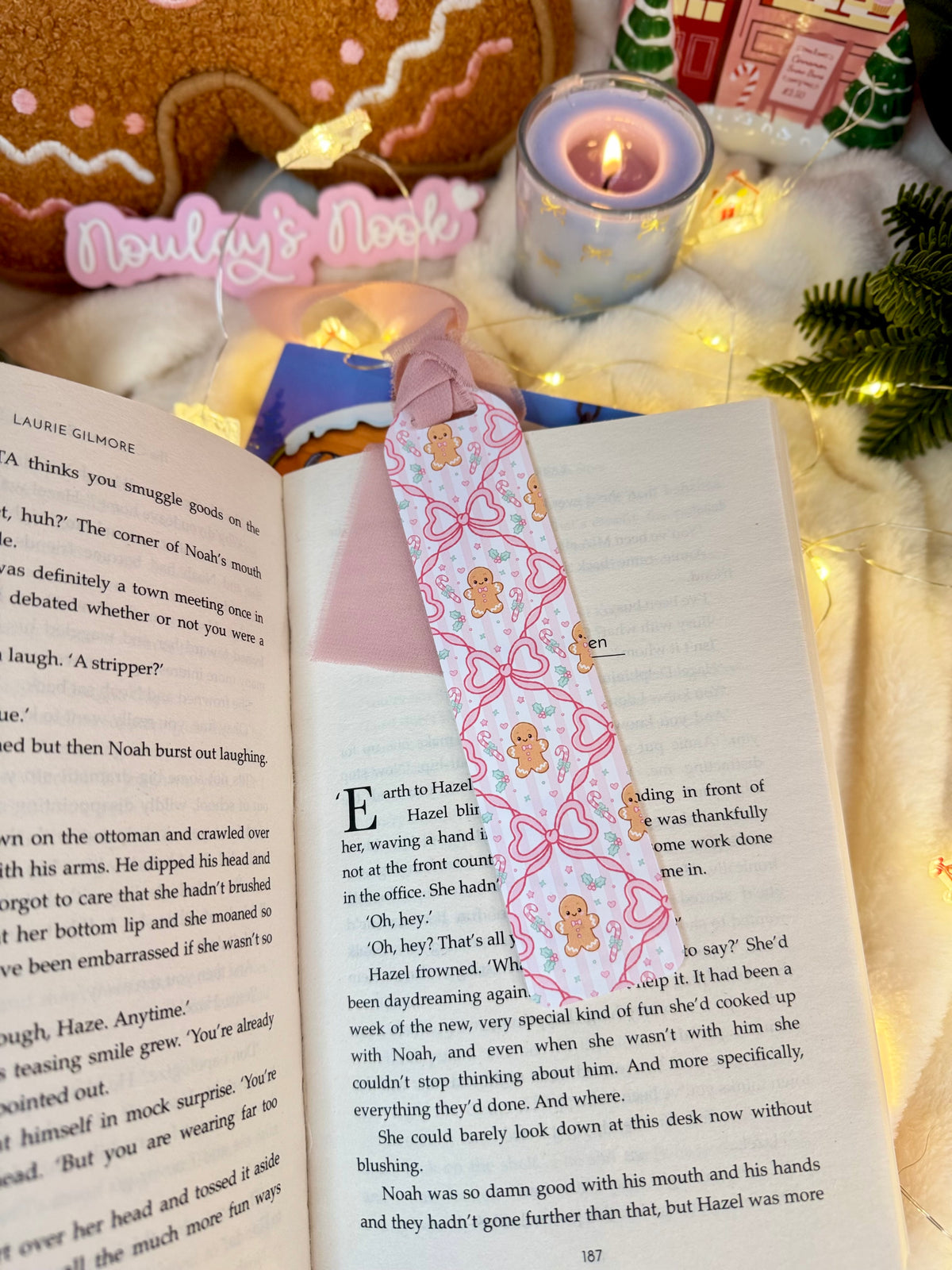 Acrylic Bookmark | Pink Gingerbread