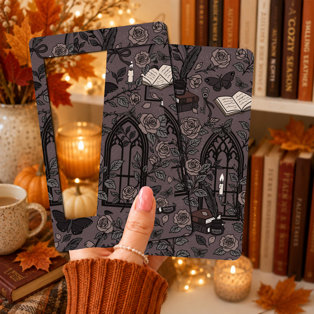 E-reader Insert-Skin | Gothic Rose Library