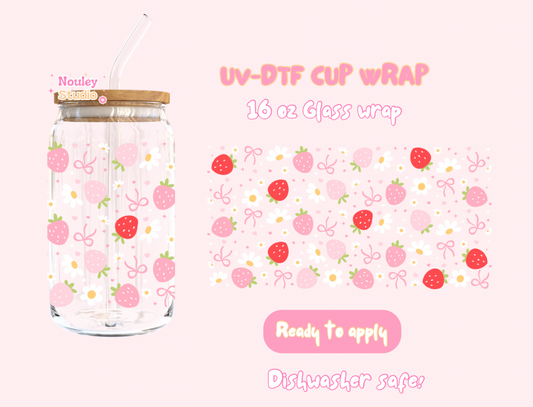 Uv DTF wrap strawberry bow