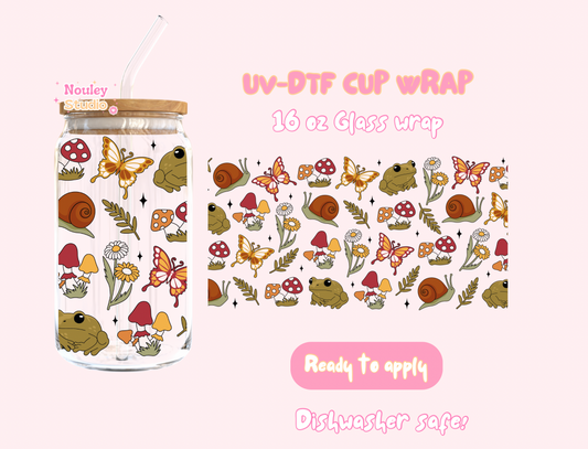 Uv DTF wrap goblincore frog
